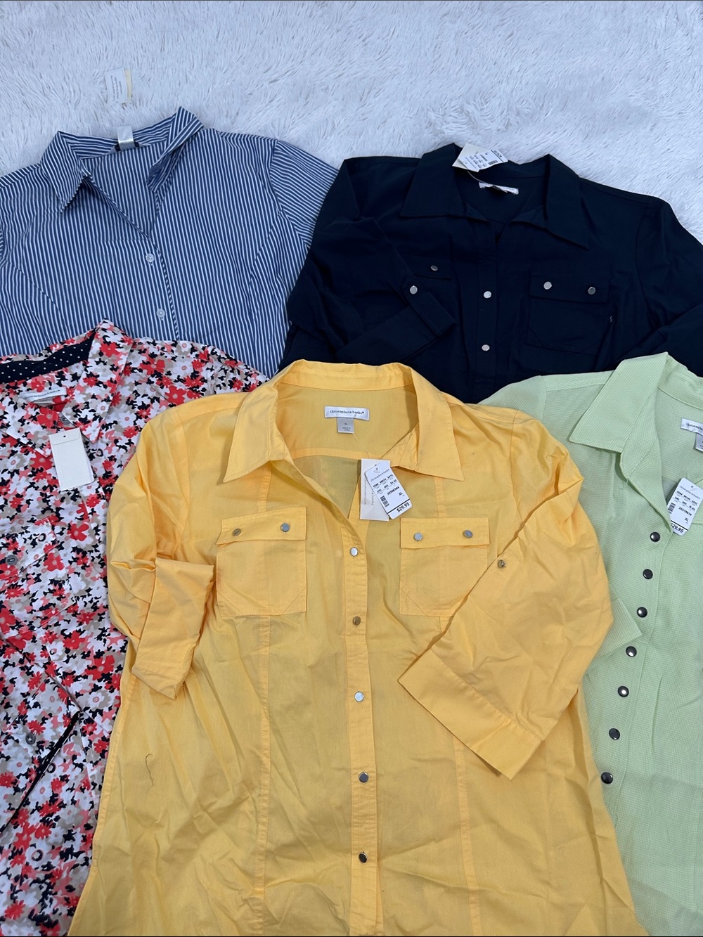 🥕 Bundle of 5 NWT Christopher & Banks Button Up Shirts Size XL